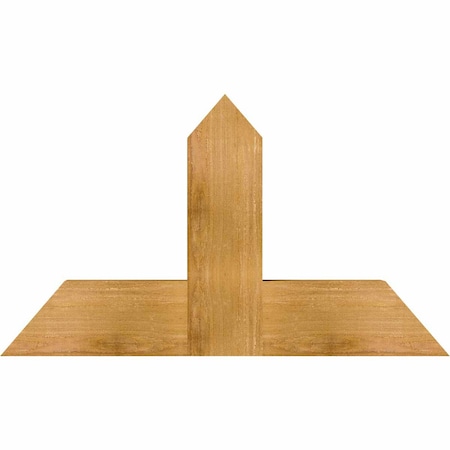 Ekena Millwork Portland Rough Sawn Timber Gable Bracket, Western Red Cedar, 36"W x 21"H x 4"D x 6"F, 14/12 Pitch GBW036X21X0406POR00RWR